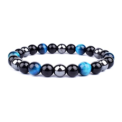Bracelet oeil de tigre et hématite magnétique pour la protection de la santé globale
