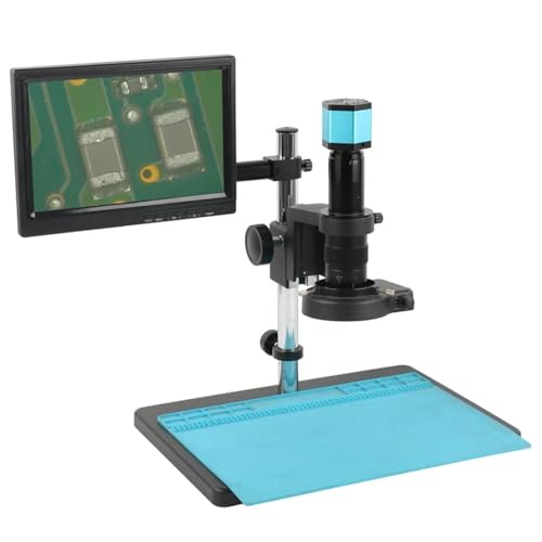 Kit d'accessoires pour microscopes Microscope vidéo industriel 4K 48mp HDMI type-c, caméra, stockage sur carte TF, enregistreur vidéo + objectif 180X 300X for le soudage de CPU de téléphone Lames de m