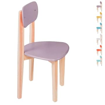 Cadeira Infantil de Madeira, Design Seguro, Confortável, Estrutura Robusta (Rose)