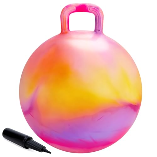 Upper Rider Hopper Ball for Kids 3-6, Bouncing Ball with Handle, Outdoor Toys for Kids Ages 4-8, 18" Hopping Ball Toy for Birthday Gift Cloud