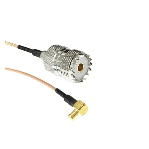 Rallonge SO239 femelle vers MCX mâle coudé câble RG178 50cm 50 Ohm