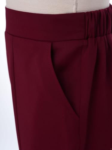Pantalones de niñas elegantes corte recto con división sofisticada en tobillo 5