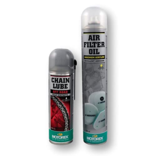 RVM KIT MOTOREX Grasa Cadena Moto Off Road Motorex + Spray Aceite Para Filtro De Aire Motorex | Aceite Cadena Moto En Envase...
