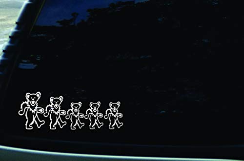 Southern Fried Decals 9.3" X 3.5" Dancing Bear Family 5 Bears Vinyl DIE Cut Decal for Your car, Truck, Window, Laptop, MacBook, or Any Other Smooth Surface