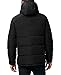 Nautica Men's Midweight Quilted Faux Memory Puffer Jacket –Adjustable Hood Insulated Winter Coat, Black, Large