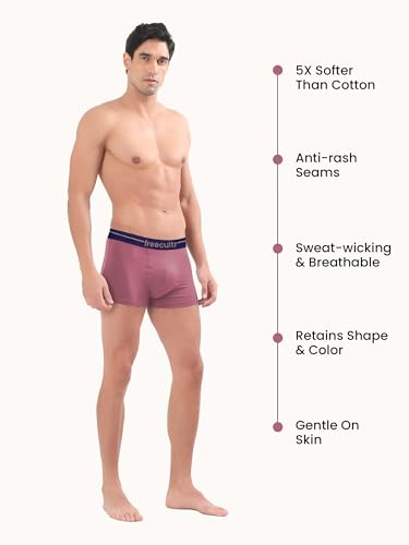Image of Freecultr Men's Cotton Trunks | Breathable & Moisture Absorbing | Soft Comfort Fit | Everyday Innerwear