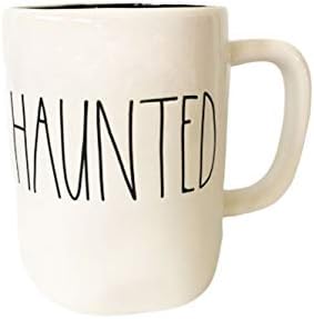 Rae Dunn Large Letter LL Halloween Mugs 16 oz Coffee Mugs (HAUNTED- BLACK INTERIOR)