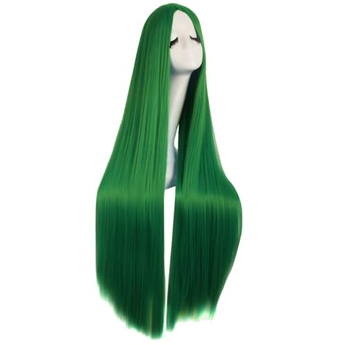 Image of MapofBeauty 40 Inch /100 cm Fashion Straight Long Costume Cosplay Wig (Grass Green)