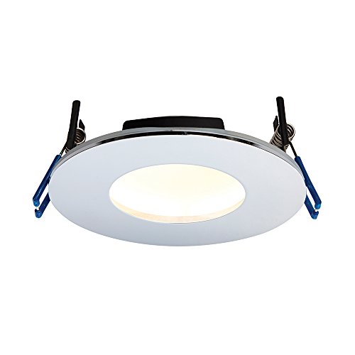 Image of Saxby OrbitalPLUS 9W Chrome Die Cast Aluminium IP65 Warm White Recessed Anti Glare Fire Rated LED Downlight