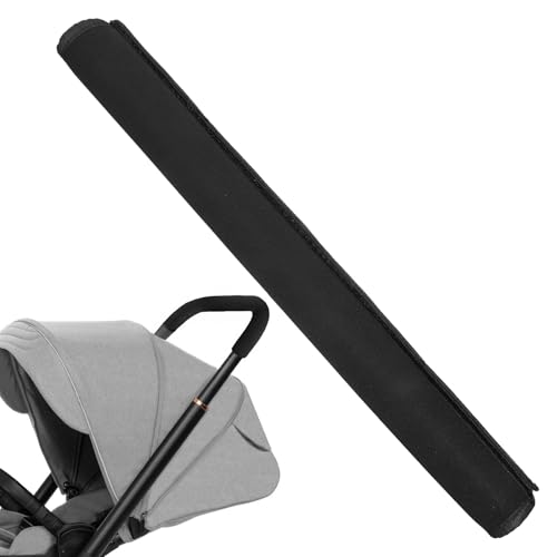 DOPENSPI Funda universal para manillar de cochecito de bebé, 47 cm, de piel sintética, antideslizante, con protección antitorsión para cochecitos de bebé