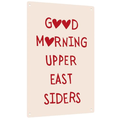 Good Morning Heart Aluminum Sign 8x12 Vintage Wall Decor