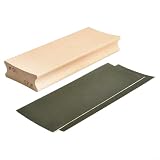 Spelonify Dual Radius Gitarrenbund-Nivellierwerkzeug, Bass-Griffbrettschleifen, Holz-Zwei-Wege-Gitarrenbauer-Zubehör mit 600er Körnung, Papierhalsabflachung und Bundverband (10 17)