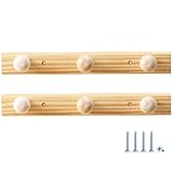 Facile à installer:Le porte-manteau en bois est livré avec 4 vis et s’installe rapidement,solidement et de manière stable,tout en restant fiable même avec une utilisation fréquente