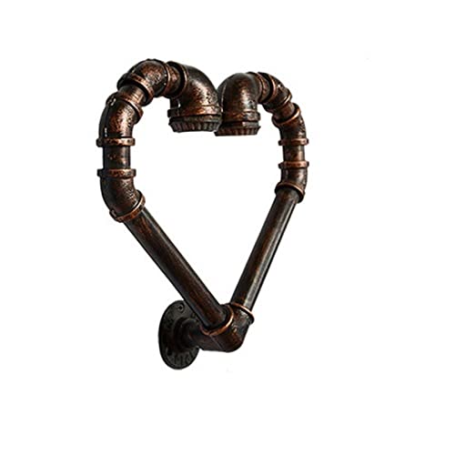 Applique murale en fer forgé en forme de cœur pour couloir et café