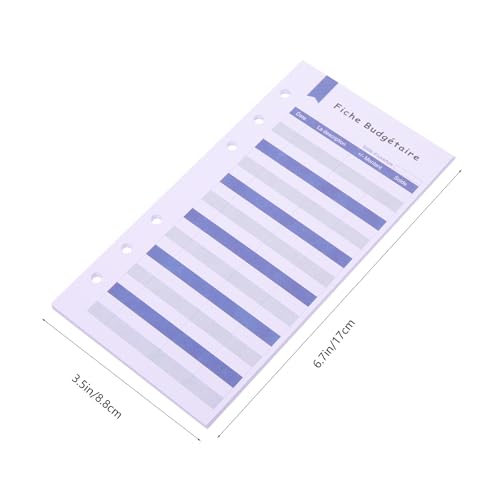 CLISPEED Fiches Budgétaires Français 24 Feuilles Inserts d'Agenda pour Planificateur A6 Usage Maison Bureau Organiseur Financier Portable Pochette Souple