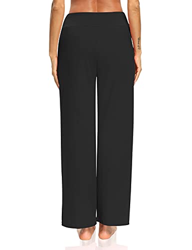 Womens Yoga Sweatpants Comfy Lounge Pants Loose Casual Wide Leg Pajama Pants for Women with Pockets4
