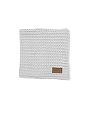 Little Unicorn – Cotton Waffle Knit Baby Blanket | Blue | 100% Organic Cotton |Travel and Stroller Blanket |Babies and Toddlers | 36” x 40” | Machine Washable