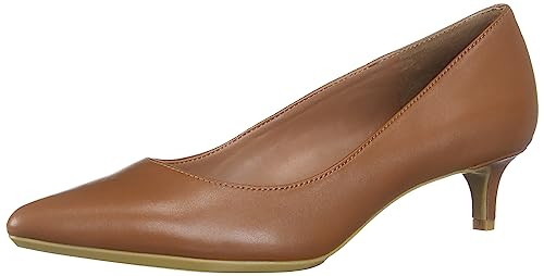 Calvin Klein Gabrianna Pump - Heels for Women - Wrapped Kitten Heel - Lightly Padded - Secured Insole Cognac 1 6.5 M by Calvin Klein - Used condition - US$60.27