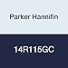 Parker Hannifin 14R115FCL020 Series 14R Zinc Mini FRL System Air Pressure Regulator w/ Gauge, 30psig, Relieving, 20psig Preset Non-Adjust. Pressure, Yellow Knob, 1/4" NPT Pipe x 1/8" NPT Gauge Port