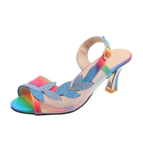 Sandales à talons stilettos avec motif graphique et brides transparentes