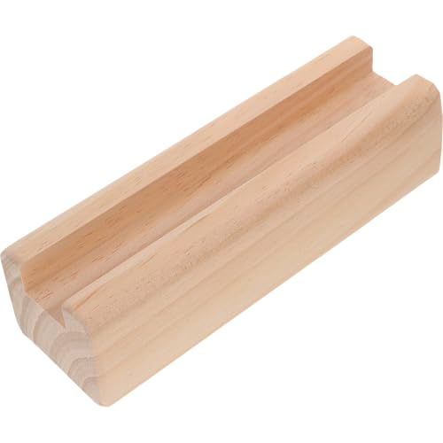 Gadpiparty Base de Espejo de Suelo de Madera Maciza sin Barniz 25X8 CM Ranura Antideslizante de 35 CM para Soporte Estable de Espejo de Cuerpo Entero Soporte para Uso en Hogar y Oficina