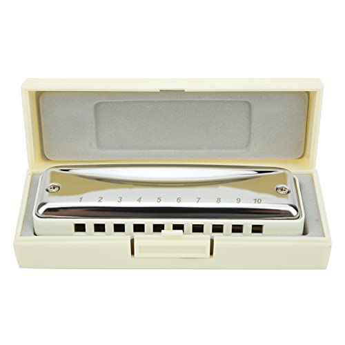 Dilwe Harmonica, Blues Harmonica 10 Trous Mouthorgue F Key Portable Couverture en Acier Inoxydable Haute Brillance pour… - Les Beatles, Paul McCartney, John Lennon, RIngo Starr, George Harrison Dilwe Harmonica, Blues Harmonica 10 Trous Mouthorgue F Key Portable Couverture en Acier Inoxydable Haute Brillance pour…