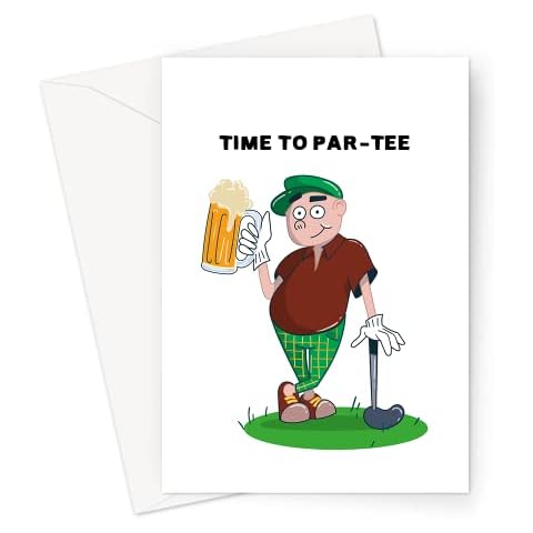 Funny Golf Birthday Card for Men Cover