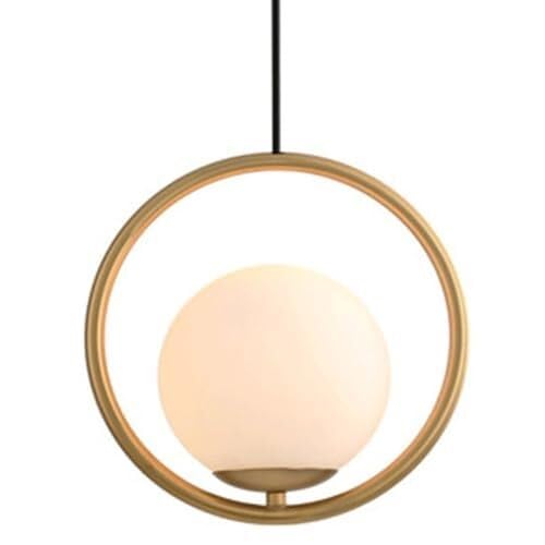 Modern Industrial Style Chandelier, E27 Screw Iron Glass Hanging Lamp,