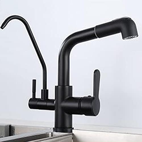 Robinet de cuisine 3 voies noir pour simplifier l'accès à l'eau filtrée au quotidien