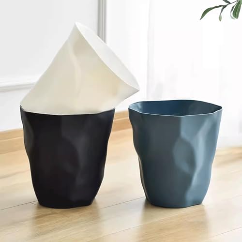 Caneca de basura simple sin tapa azul 12L para hogar miniatura 7
