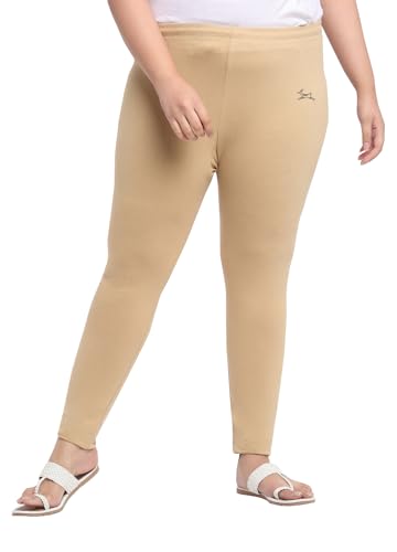 Image of Soft Cotton Ankle Lenght Solid Regular and Plus 35 Colours Leggings for Womens and Girls (Sizes :- M to 6XL)