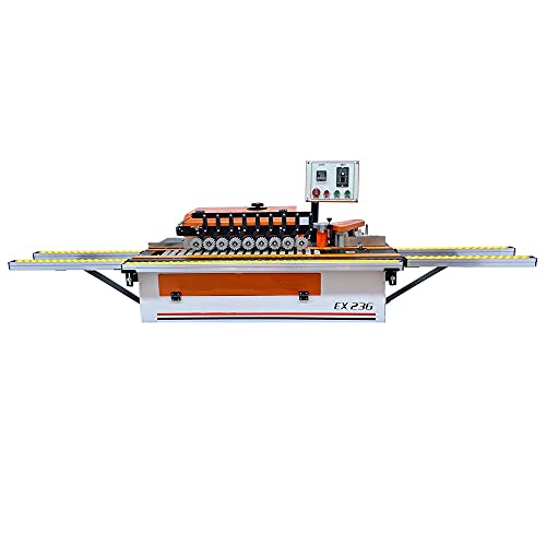 Automatic Edge Bander Banding Machine Woodworking Sealing Trimming Edge Banding Machine Double Sided Gluing Automatic Feed/Break Belt Straight edge banding 110V