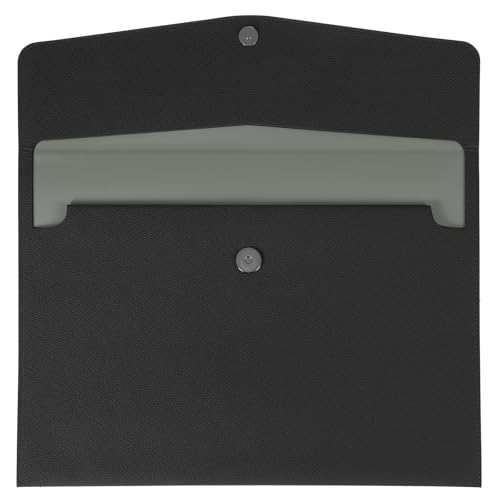 uxcell PU���U�[�t�@�C���t�H���_�[ A4�����t�H���_�[ �t�@�C���h�L�������g�X�g���[�W�o�b�O �|�[�^�u���t�@�C���t�H���_�[�I�[�K�i�C�U�[�P�[�X �{�^������ �I�t�B�X�r�W�l�X�p (�_�[�N�u���b�N)