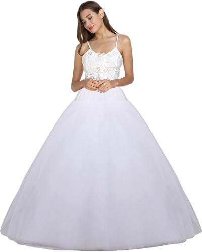 Hoopless Petticoat Crinoline Women Slips A Line Underskirt for Wedding Dress