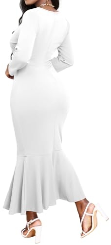 Mermaid Style Dress for Women Sexy Fishtail Dress Cocktail Wedding Guest Dress Wear to Work Dresses Business Church Outfits2