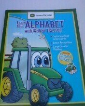Paperback John Deere Workbook with Stickers - Learn the Alphabet with Johnny Tractor Book