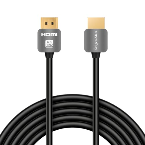 Krüger & Matz HDMI Cable: HDMI Male to Male (A-A) 3.0 m, Grey (grey chiné 14) - Image 2