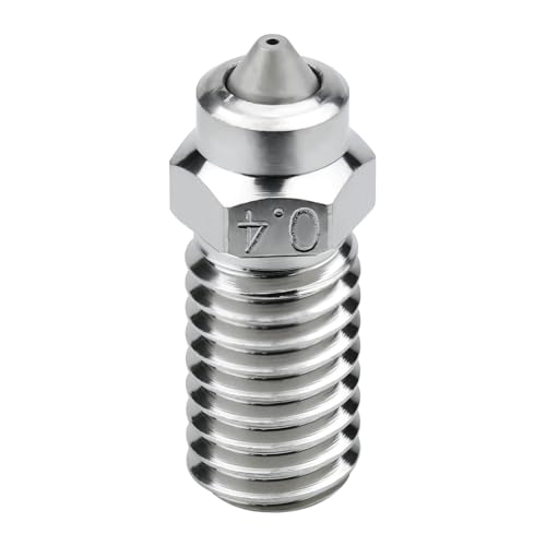 Upgrade Bimetal Nozzle 0.4mm High Flow High Temperature Plated Copper Hardened Steel Bimetallic Nozzle Compatible with A