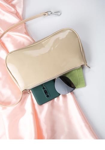 Image of Patent Leather Evening Purse Shiny Elegant Clutch Purse Mini Shoulder Bag