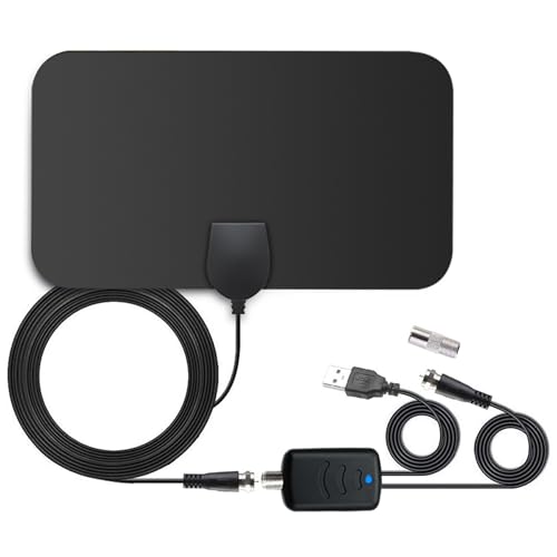 Depehelp 2026 Upgraded Indoor TV Antenna - 5M Coaxial Cable, Freeview FTA HD/4K Ready, 60-Mile Extended Range, Easy Setup for Bedroom/Living Room