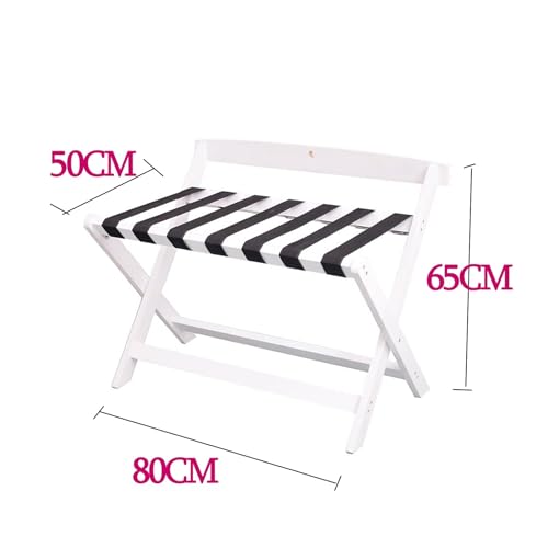 Support à valise pliable en bois blanc pour optimiser l'espace de votre chambre - 4