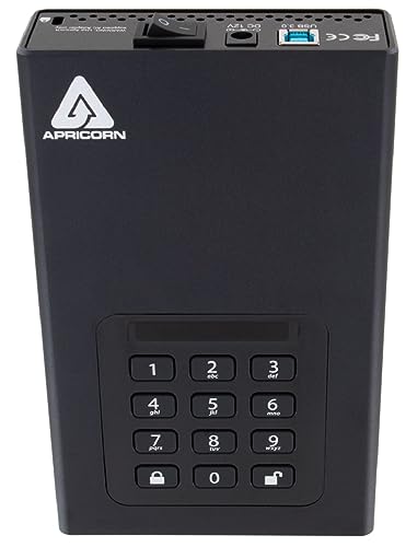 Image of Apricorn 22TB Aegis Padlock DT 256-Bit Encrypted USB 3.0 Hard Drive (ADT-3PL256-22TB)