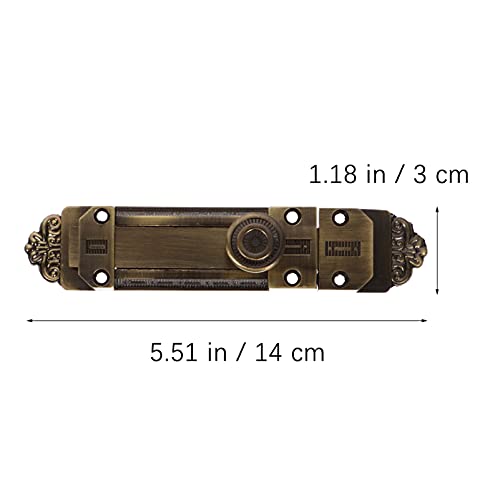 DOITOOL Fechadura deslizante de 12,7 cm estilo europeu vintage fechadura de parafuso grossa trava de