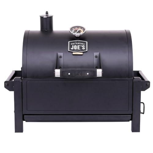 Oklahoma Joe's Rambler Portable Charcoal Grill with 218 sq. in. Cooking Area, Portable Grill, Black