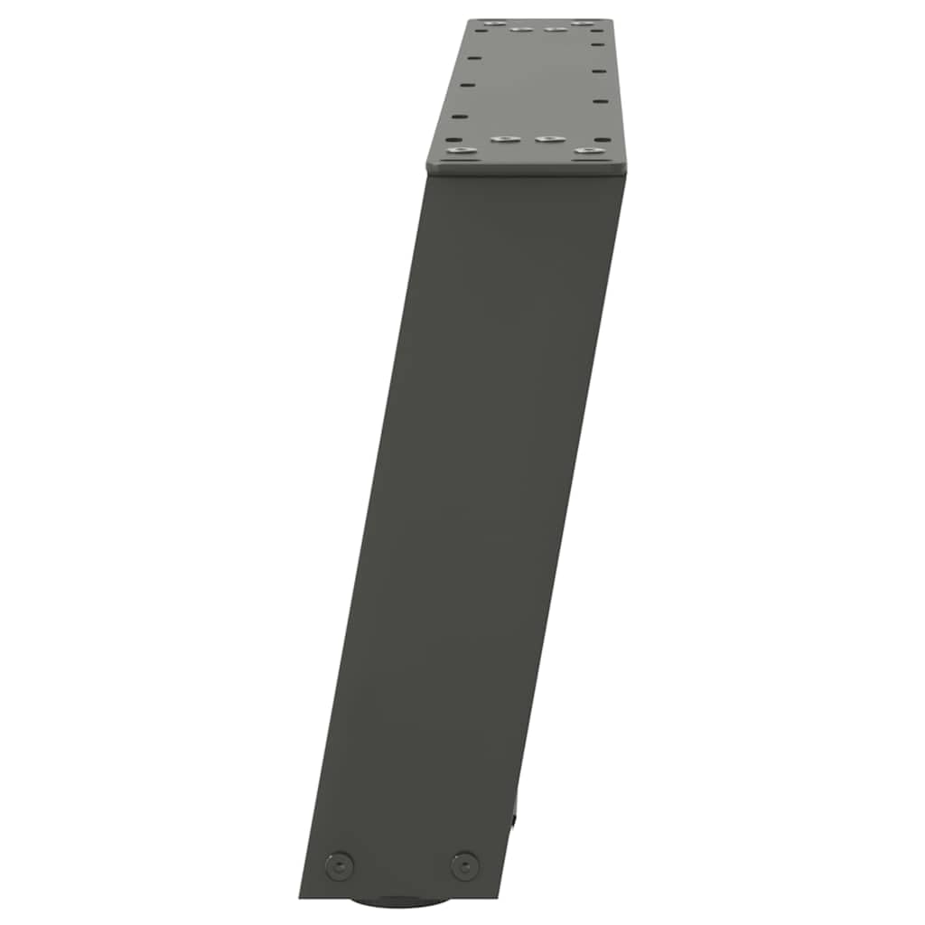 Gambe per tavolino 2 pezzi a forma di U 60 x 30-31 cm in acciaio antracite