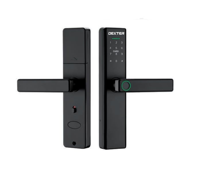 Diagram showing the DEXTER PP120 Smart Digital Handle Lock and its features.