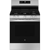 30 in. 5-Burners Smart Free-Standing Gas Convection Range in Stainless with EasyWash Oven Tray and No-Preheat Air Fry