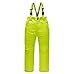 Snow Pants for Boys Girls Fleece Waterproof Bib Pants Kids Windproof Insulated Warm Snowboard (Yellow, 5-6 Years)