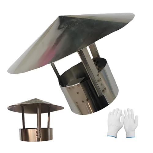 Tapa Para Lluvia Espesor 0.6 Mm Sombrero De Chimenea De Acero Inoxidable 201, Sombrerete Antiviento 10/11/12/13/13.3/14 Cm Extractor De Humo Para Techo(11 cm-4.3 in)