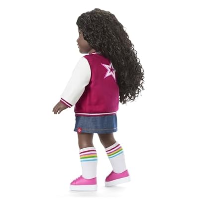 American Girl, Truly Me 18-inch Doll #127 with Hazel Eyes, Curly Dark-Brown Hair, Very Deep Skin, for Ages 6+